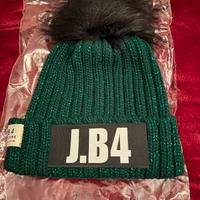 Berretto donna J.B4 verde con patch