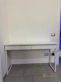 Scrivania Consolle Ikea BESTA bianca 2 cassetti