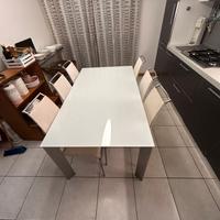 Tavolo Calligaris vetro bianco