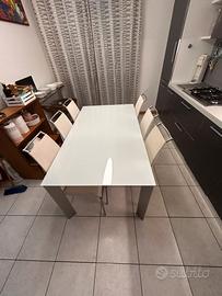 Tavolo Calligaris vetro bianco