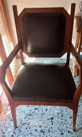 Poltrona in pelle stile impero