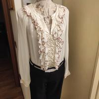 Camicia raso avorio Manila Grace taglia M 