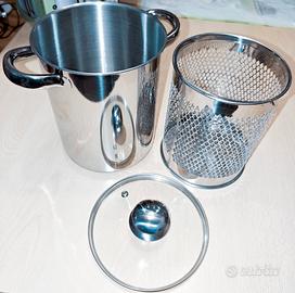 Asparagera in Acciaio Inox con Cestello NUOVA