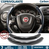 COPRIVOLANTE per FIAT Effetto FIBRA CARBONIO Nero