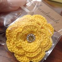 mollettina fiore giallo handmade