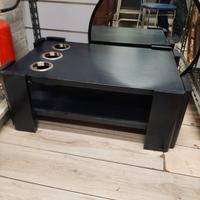 tavolino bar basso L90xP60xH37cm. nero satinato 