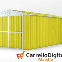 Box garage auto in Acciaio 327x611cm 19mq giallo