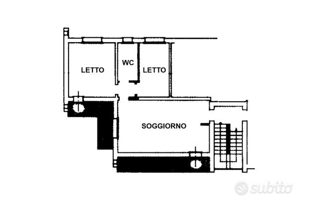 Appartamento piano primo (sub 8) e box