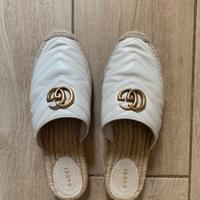 Sabot Gucci bianche in pelle