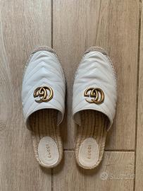 Sabot Gucci bianche in pelle