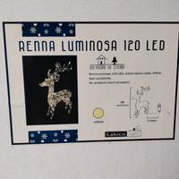 renna natalizia a 120 luci  led 