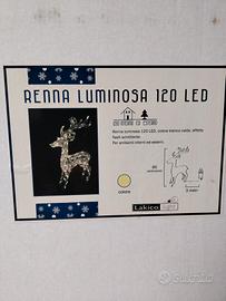 renna natalizia a 120 luci  led 