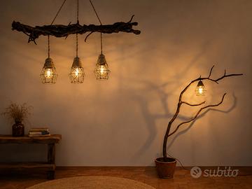 Set di lampade in legno-industrial/Modern/vintage