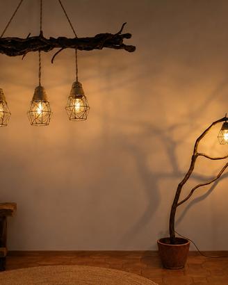 Set di lampade in legno-industrial/Modern/vintage