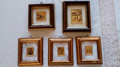 lotto quadretti foglia d'oro 