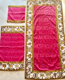 Set 3 Asciugamani Lusso Versace Fucsia Barocco