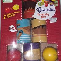 gioco scatole metallo e palline di Vilac