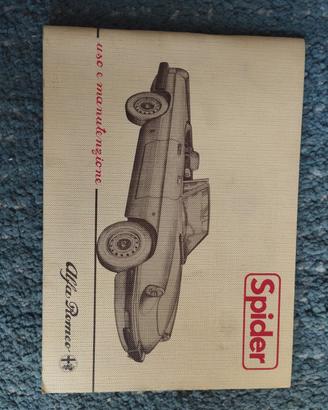 libretto uso e manutenzione alfa spider