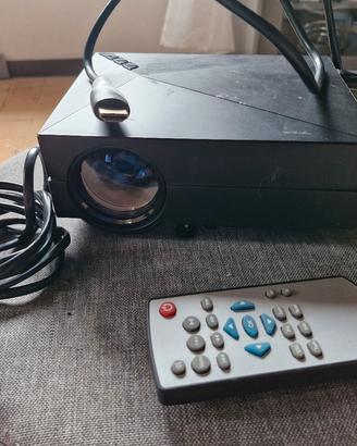 Mini proiettore GM60 con cavi e telecomando