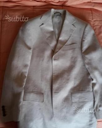 Abito completo da uomo in lino beige