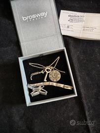 collanina e braccialetto BROSWAY unisex usato