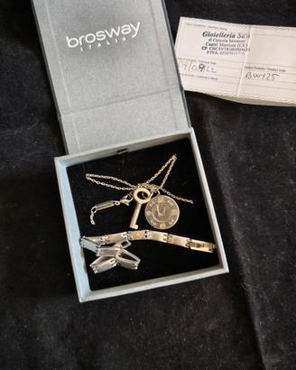 collanina e braccialetto BROSWAY unisex usato