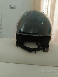 Casco Moto Jet SKA-P 1LHA LUKE Mono Nero Opaco Con