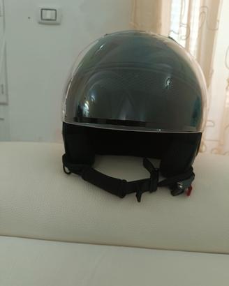 Casco Moto Jet SKA-P 1LHA LUKE Mono Nero Opaco Con