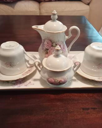 set da tè in ceramica Leander Czech Republic 1907