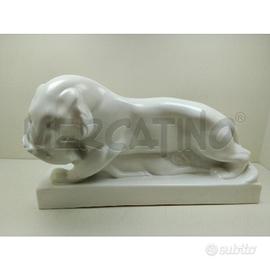 SCULTURA PANTERA BIANCA