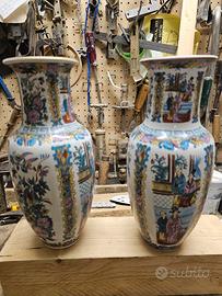 Coppia vasi cinesi "FAMILLE ROSE"