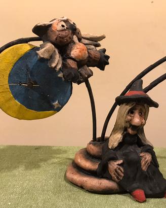 Vintage anni ‘80 Befana e gufo portafortuna.