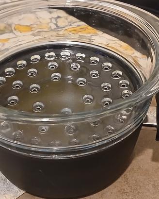 Pentola Ballarini con vaporiera vetro