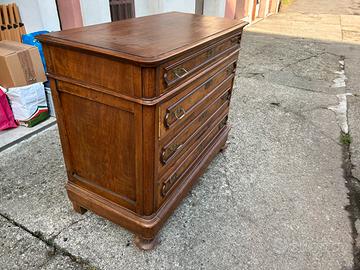 Cassettiera in legno massello d’epoca