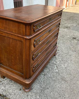 Cassettiera in legno massello d’epoca