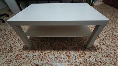 tavolo basso bianco con ripiano
