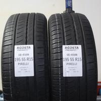 2 PNEUMATICI USATI 195 55 R15 85H PIRELLI CE-0108