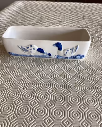 Portaoggetti/vaso in ceramica con papere