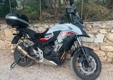 HONDA CB 500 X Rossa e Bianca 2016 con 3 Bauletti