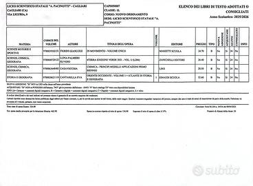 LIBRI TESTO LICEO SCIENTIFICO