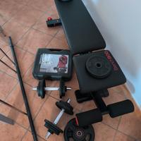 panca decathlon con manubri 
