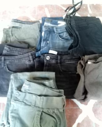 lotto sette pantaloni donna 