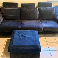divano 3 posti con pouf coordinato