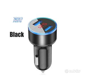 CARICATORE ACCENDISIGARI USB DOPPIO LCD 4.8 A CARI