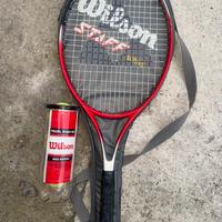 Racchetta Wilson tennis + palline Wilson