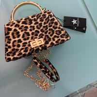 Borsa prima donna leopardata con tracolla
