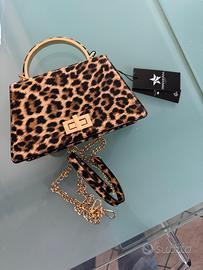 Borsa prima donna leopardata con tracolla