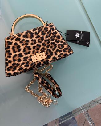 Borsa prima donna leopardata con tracolla