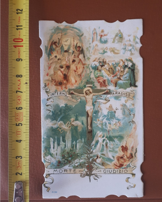 santino antico religioso vintage gesù cristo croce
