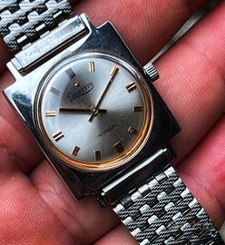 Orologio da uomo Levrette Paul Picot Tank cioccola